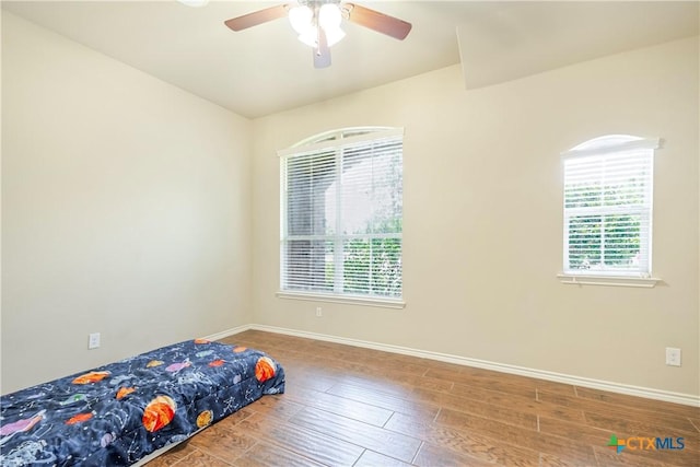 3920 Hickory Vw, Harker Heights, TX 76548 - bedroom with wood finished floors and a ceiling fan