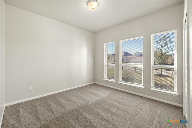 carpeted spare room featuring a healthy amount of sunlight