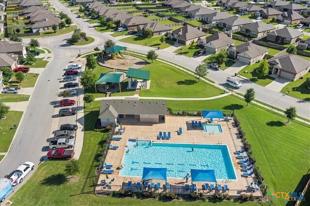 6109 Worthing Dr, Temple, TX 76502 - drone / aerial view of a pool