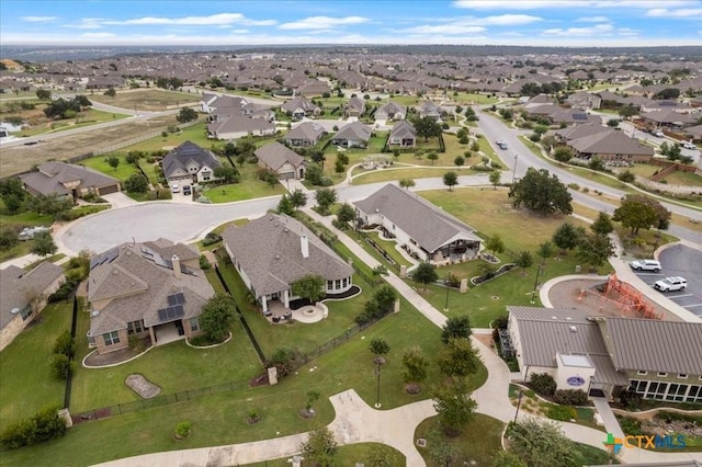 aerial view with a residential view