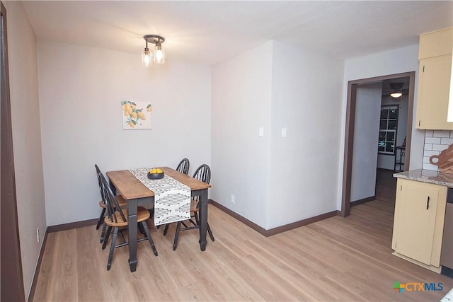 1317 N 10th St, Temple, TX 76501 - dining space featuring light wood-style flooring and baseboards