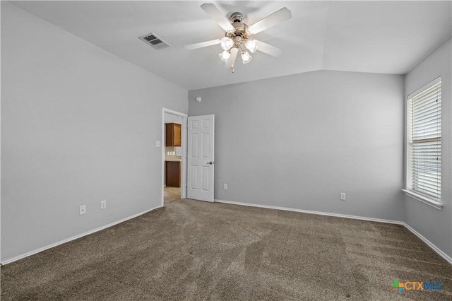 329 Big Timber Dr, Temple, TX 76502 - carpeted spare room featuring ceiling fan and lofted ceiling