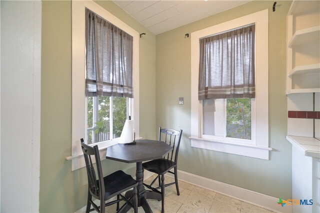 view of dining room