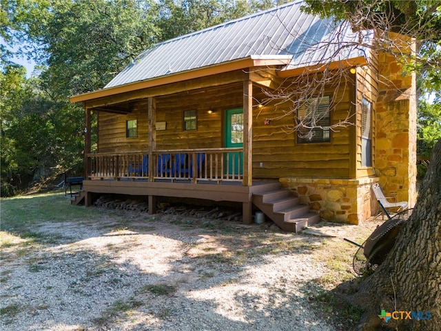 exterior space featuring a porch