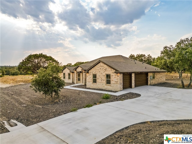 view of front of house featuring a garage