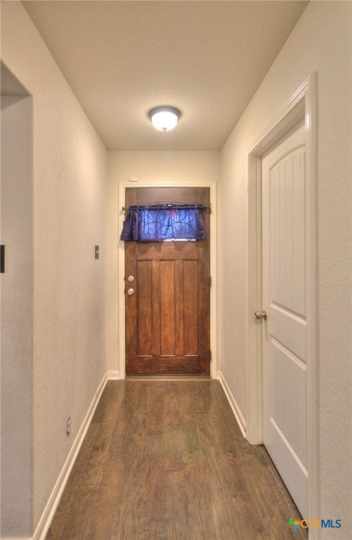 entryway featuring dark hardwood / wood-style flooring