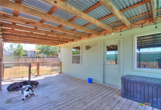 view of wooden terrace