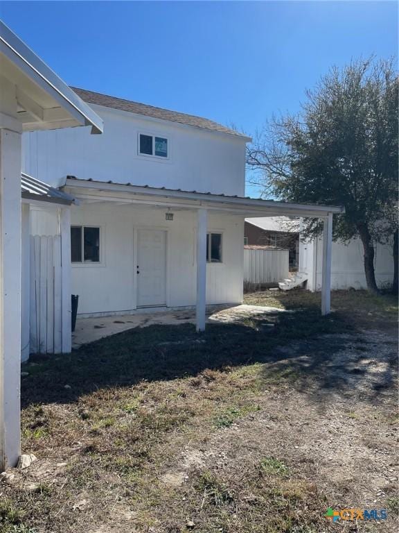 view of rear view of property