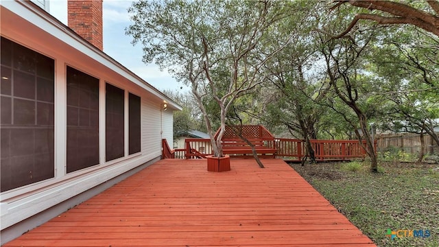 view of wooden deck