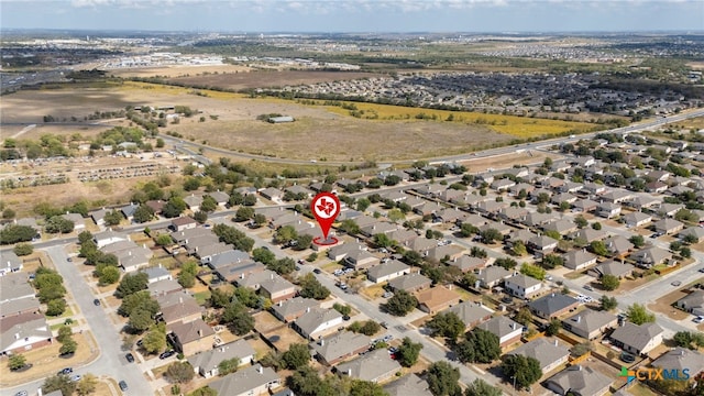 aerial view with a residential view