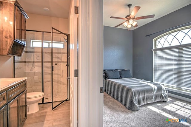 bedroom featuring light wood-style floors