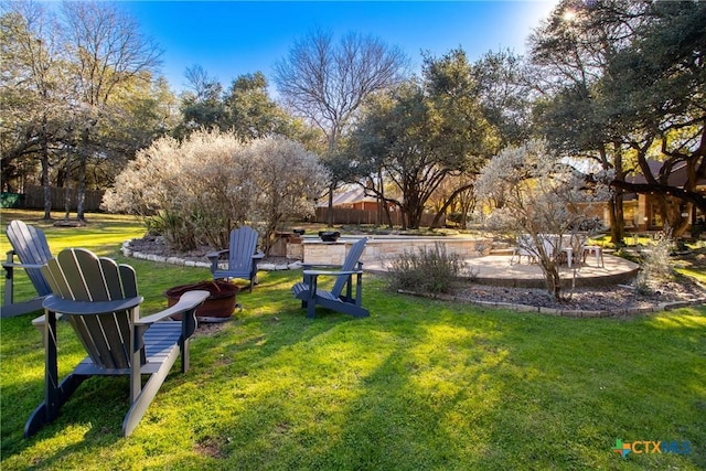 view of yard featuring a patio