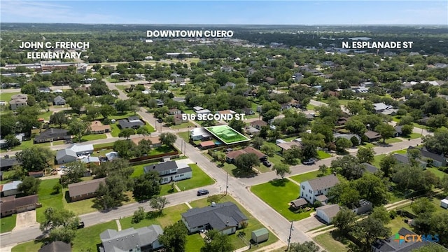 516 2nd St, Cuero, TX 77954 - bird's eye view