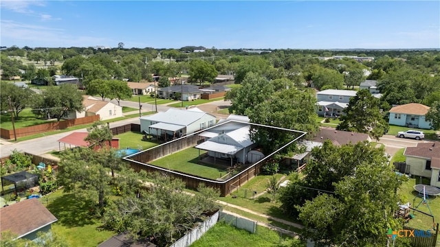 516 2nd St, Cuero, TX 77954 - aerial perspective of suburban area