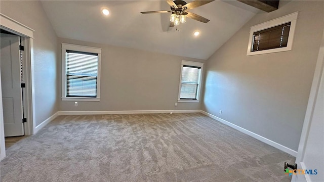 1026 County Road 3152, Kempner, TX 76539 - empty room featuring baseboards, a ceiling fan, carpet, and recessed lighting