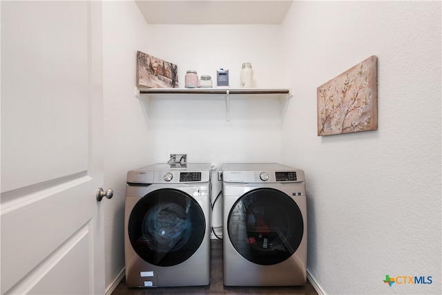 laundry area featuring independent washer and dryer