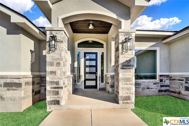 view of doorway to property