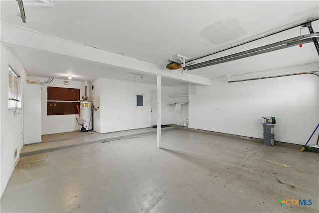 6022 Wildwind Dr, Windcrest, TX 78239 - garage featuring water heater, a garage door opener, and electric panel