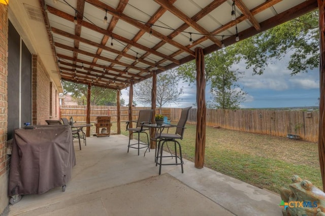 view of patio with grilling area