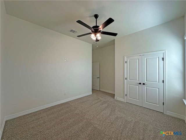 4316 Sunflower Ln, Temple, TX 76502 - unfurnished bedroom featuring light colored carpet, a ceiling fan, and a closet