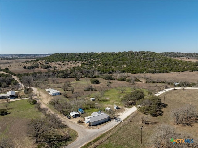 bird's eye view featuring a rural view