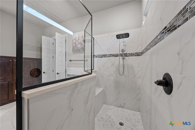 bathroom with walk in shower