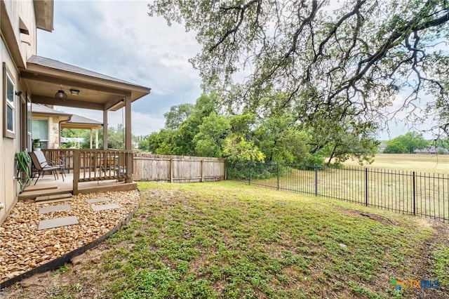 11602 Buster Crabbe Dr, Austin, TX 78748 - fenced backyard featuring a wooden deck