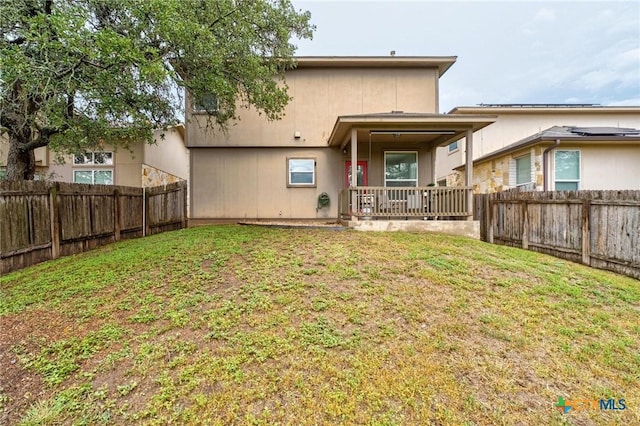 11602 Buster Crabbe Dr, Austin, TX 78748 - back of house featuring a fenced backyard and a porch