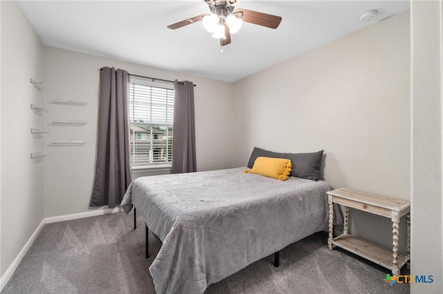 11602 Buster Crabbe Dr, Austin, TX 78748 - carpeted bedroom with baseboards and ceiling fan