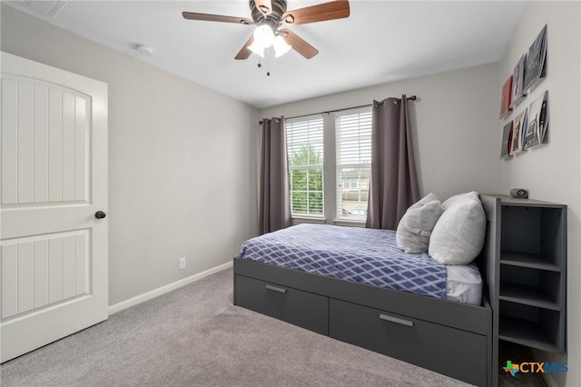 11602 Buster Crabbe Dr, Austin, TX 78748 - carpeted bedroom with baseboards and a ceiling fan