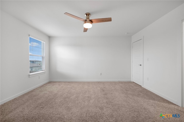 3728 Yeoman St, Pflugerville, TX 78660 - unfurnished room featuring baseboards, ceiling fan, and carpet flooring