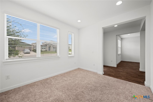 3728 Yeoman St, Pflugerville, TX 78660 - interior space featuring carpet floors, baseboards, and recessed lighting