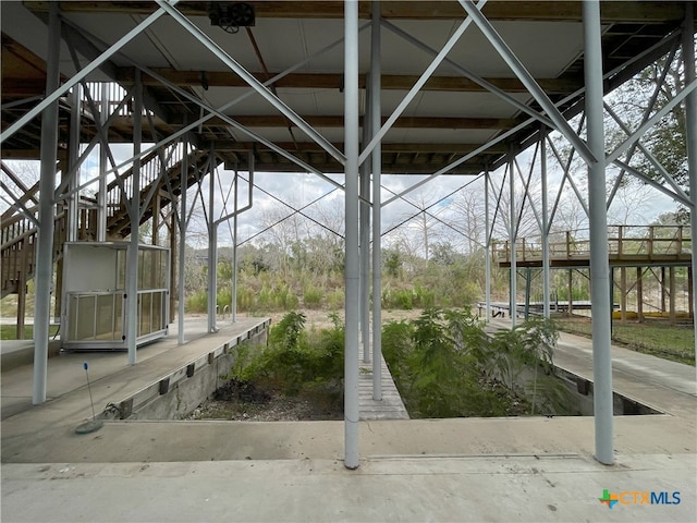 view of dock area