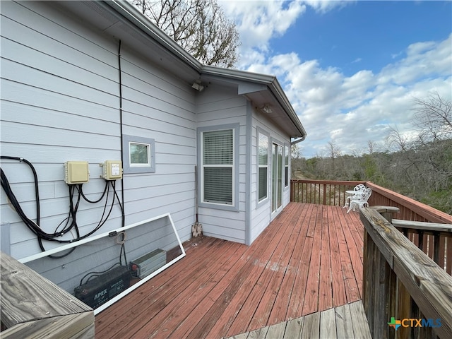 view of wooden terrace