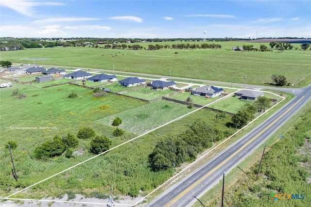 drone / aerial view featuring a rural view