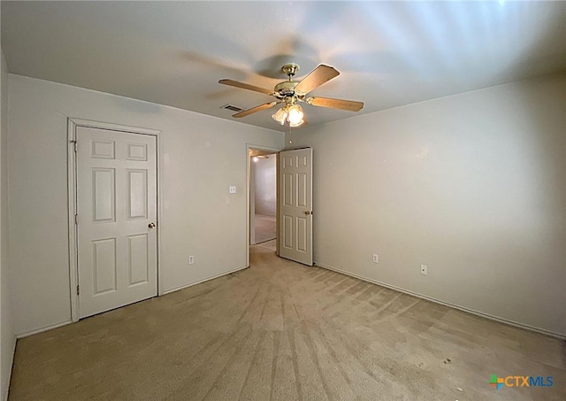 317 Janelle Dr, Copperas Cove, TX 76522 - unfurnished bedroom with light carpet and ceiling fan