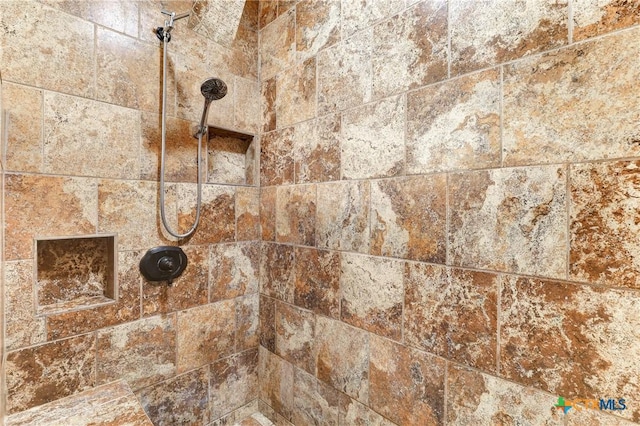 room details with tiled shower