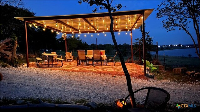 view of patio featuring french doors