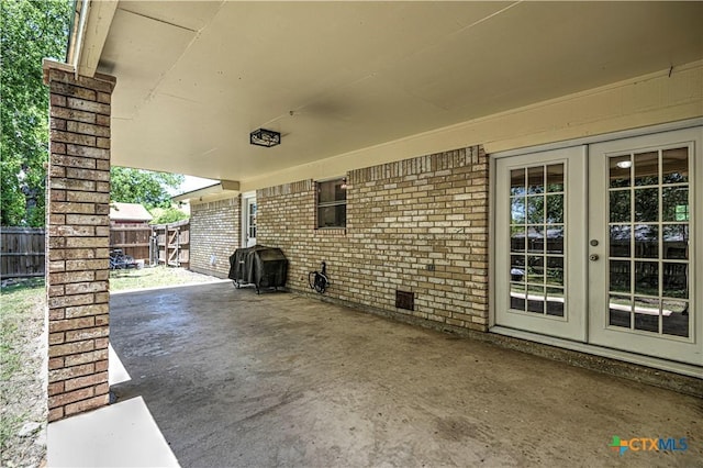 1614 Donna Ave, Copperas Cove, TX 76522 - view of patio featuring french doors and grilling area