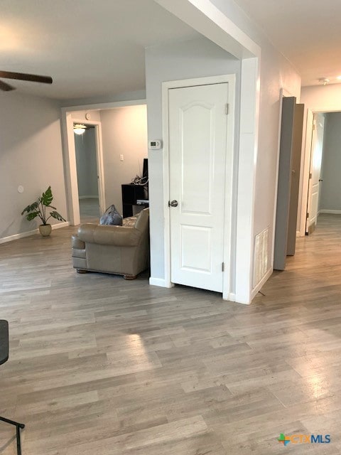 hallway featuring light hardwood / wood-style floors