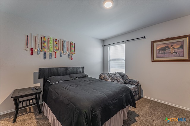 bedroom with carpet