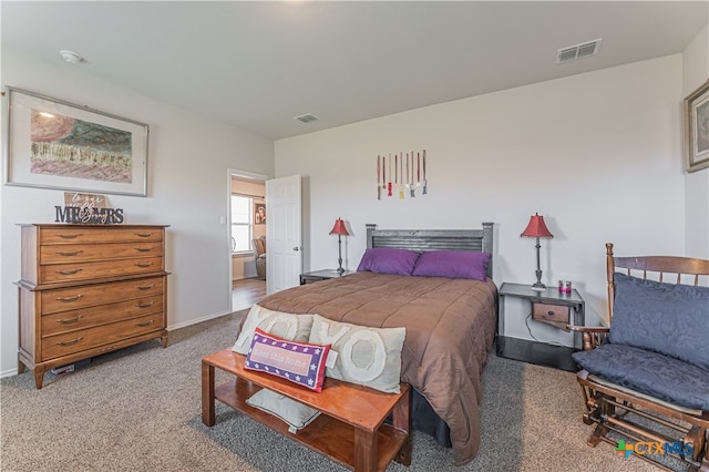 view of carpeted bedroom