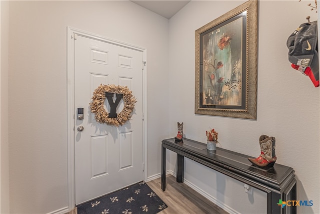 foyer featuring light hardwood / wood-style flooring