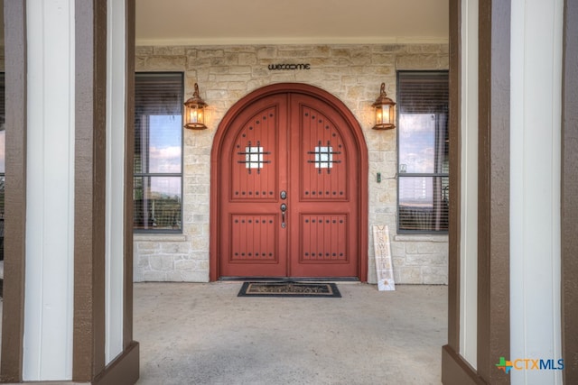 800 High Oaks Rd, Canyon Lake, TX 78133 - view of exterior entry with stone siding