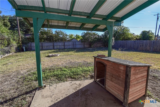 view of yard with a patio