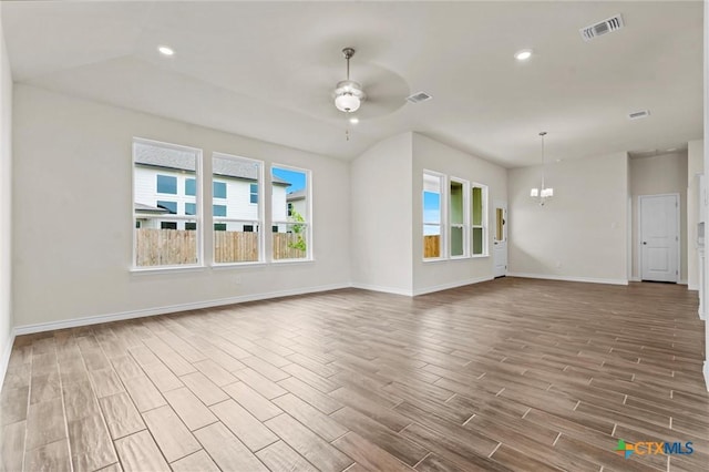 812 Waylon Cir, Killeen, TX 76542 - unfurnished living room featuring a ceiling fan, wood finished floors, and recessed lighting
