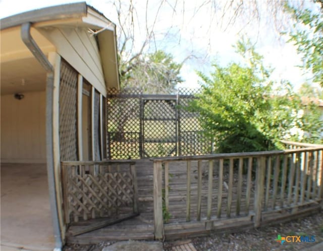 view of wooden terrace