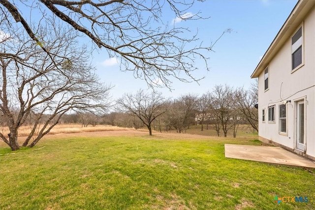 view of yard featuring a patio