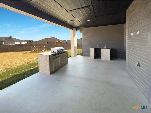 view of patio / terrace featuring area for grilling