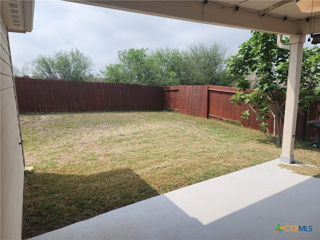 362 Azalea Way, New Braunfels, TX 78132 - view of yard with a fenced backyard and central AC